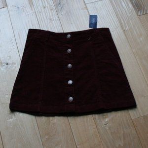 Forever 21 Burgundy Size Med. Corduroy Skirt NWT